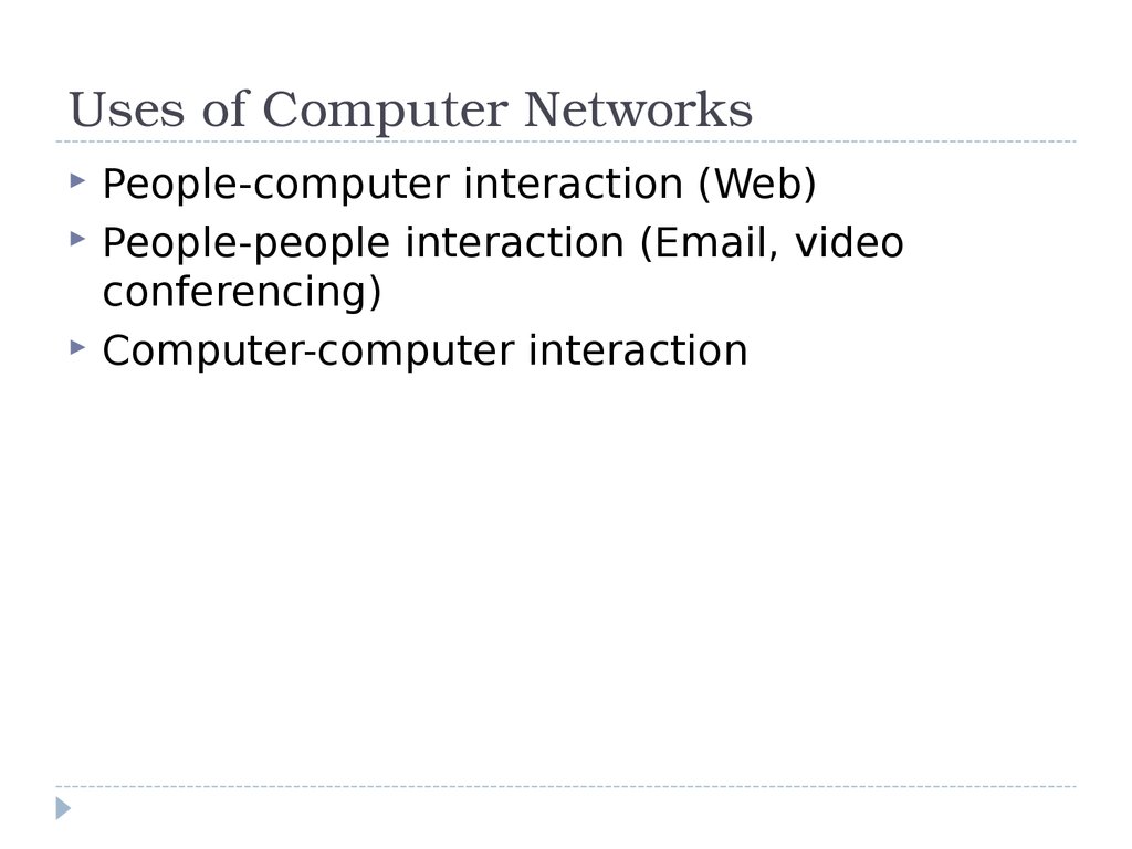 Uses of Computer Networks