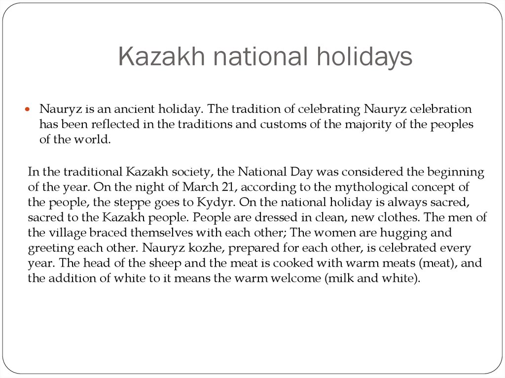 Kazakh national holidays
