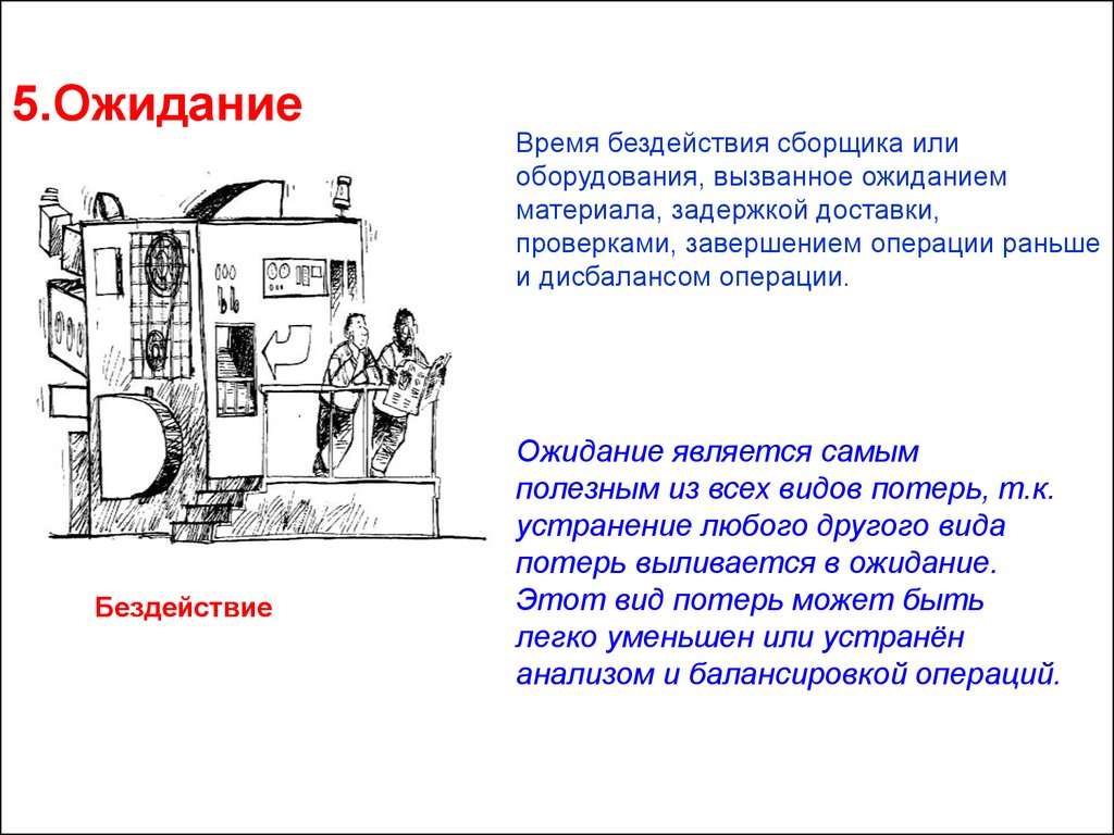 Потеря оборудования. Ожидание в бережливом производстве. Потеря ожидание в производстве. Вид потерь ожидание. Ожидание задержки в бережливом производстве.