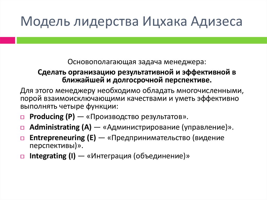 Тест адизеса расшифровка. Модель лидерства Ицхака Адизеса. Стили руководства по Адизесу. Адизес типология. Стили менеджмента по Адизесу.