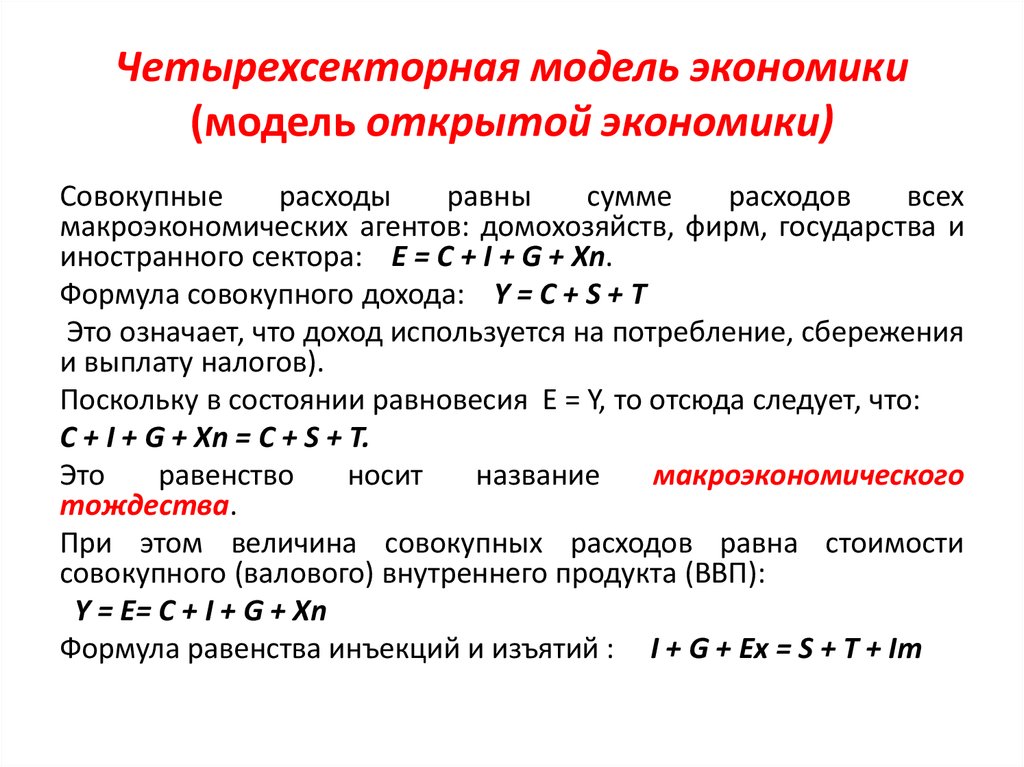 Модель экономики россии