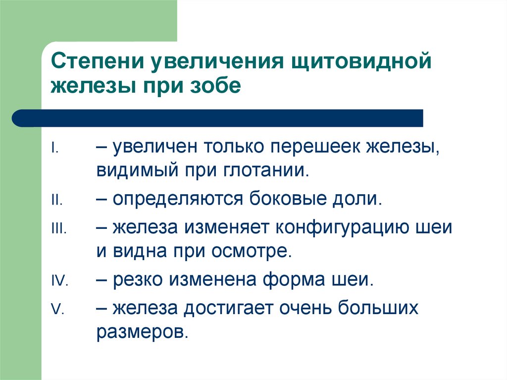 Щитовидная железа степени. Степени увеличения щитовидной. Увеличение щитовидки 1 степени. Степени увеличения щитовидной железы. 5 Степеней увеличения щитовидной железы.