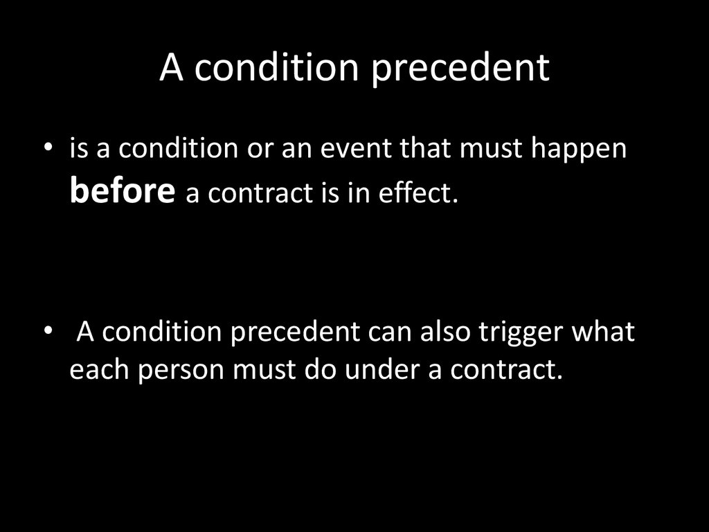 condition-precedent