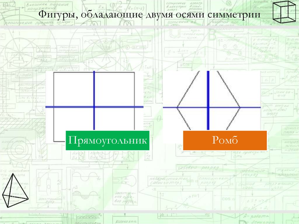 Две осевые симметрии. Осевая симметрия в пространстве.