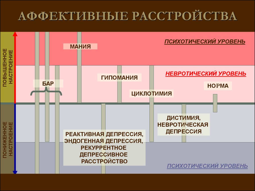 Ведущими в клинической картине болезни являются аффективные фазы при