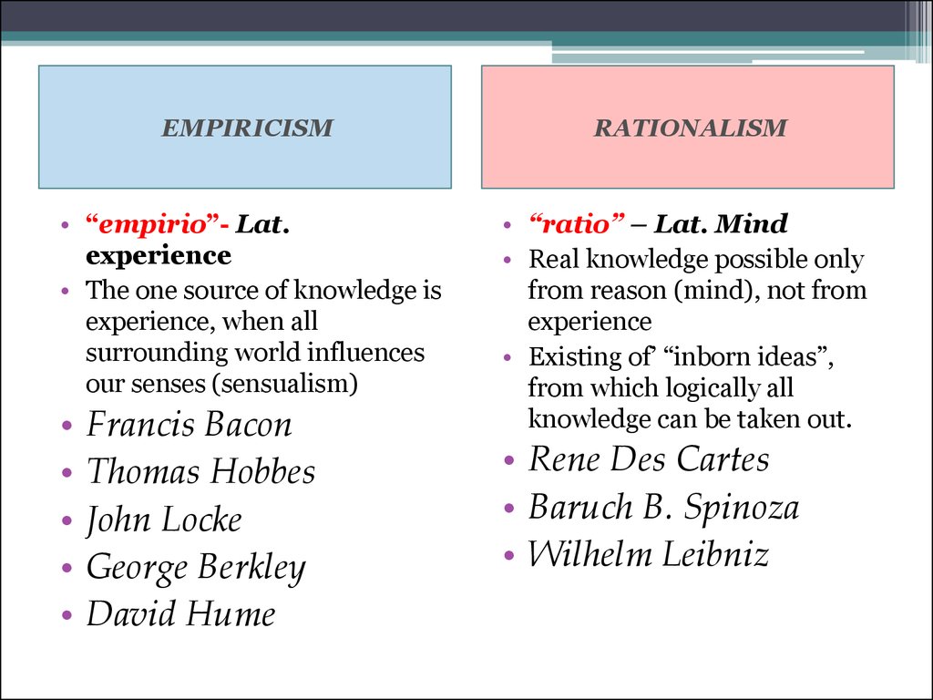 Epistemology problems new age philosophy (XVII-XVIII) - online presentation