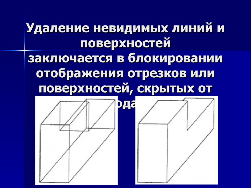 Для изображения линии невидимого контура линии перехода невидимые используется