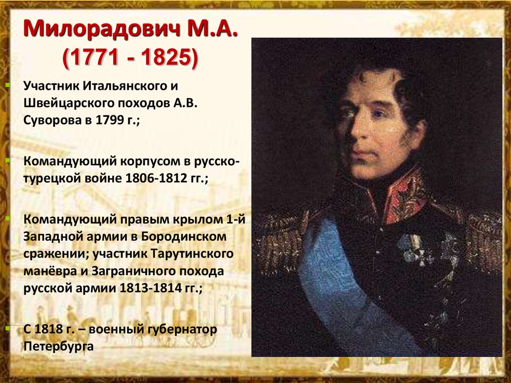 Милорадович 14 декабря 1825