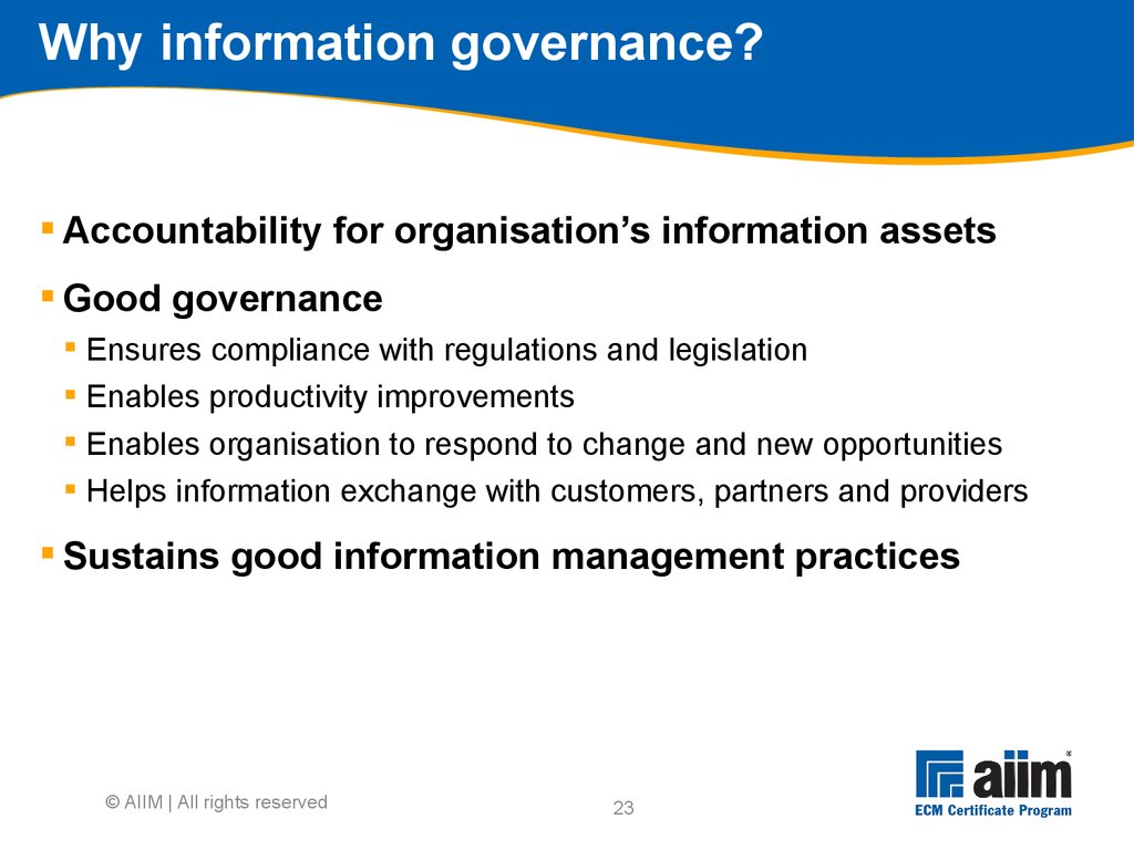 Why information governance?