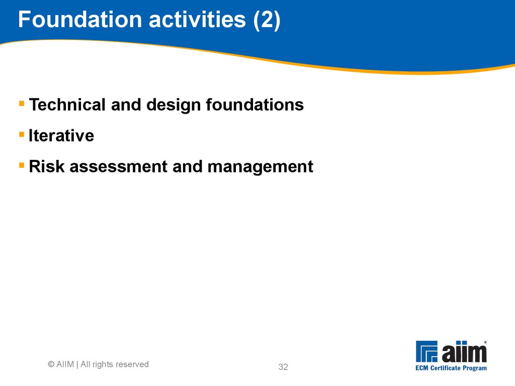 Foundation activities (2)