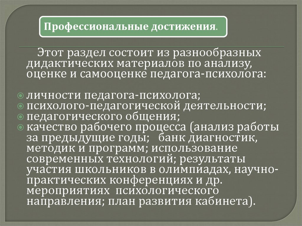 Профессиональные достижения презентация