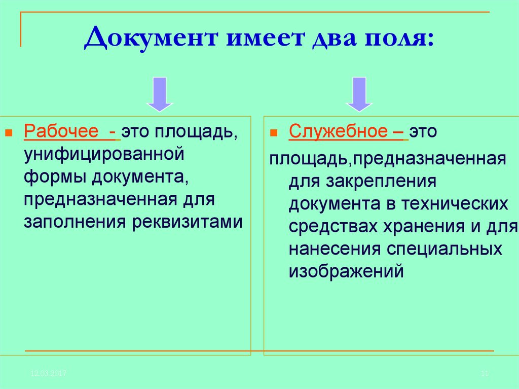 Служебное поле документа предназначено для нанесения специальных изображений да или нет