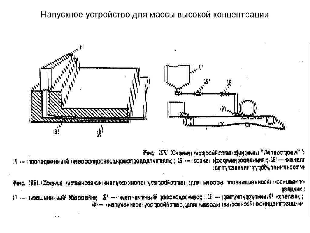 Напускное устройство для массы высокой концентрации