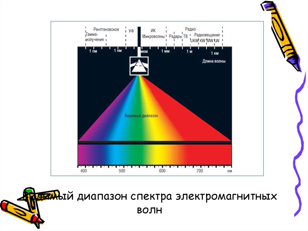 Видим 8. Теория цвета электромагнитные волны. Какой спектр видит камера.