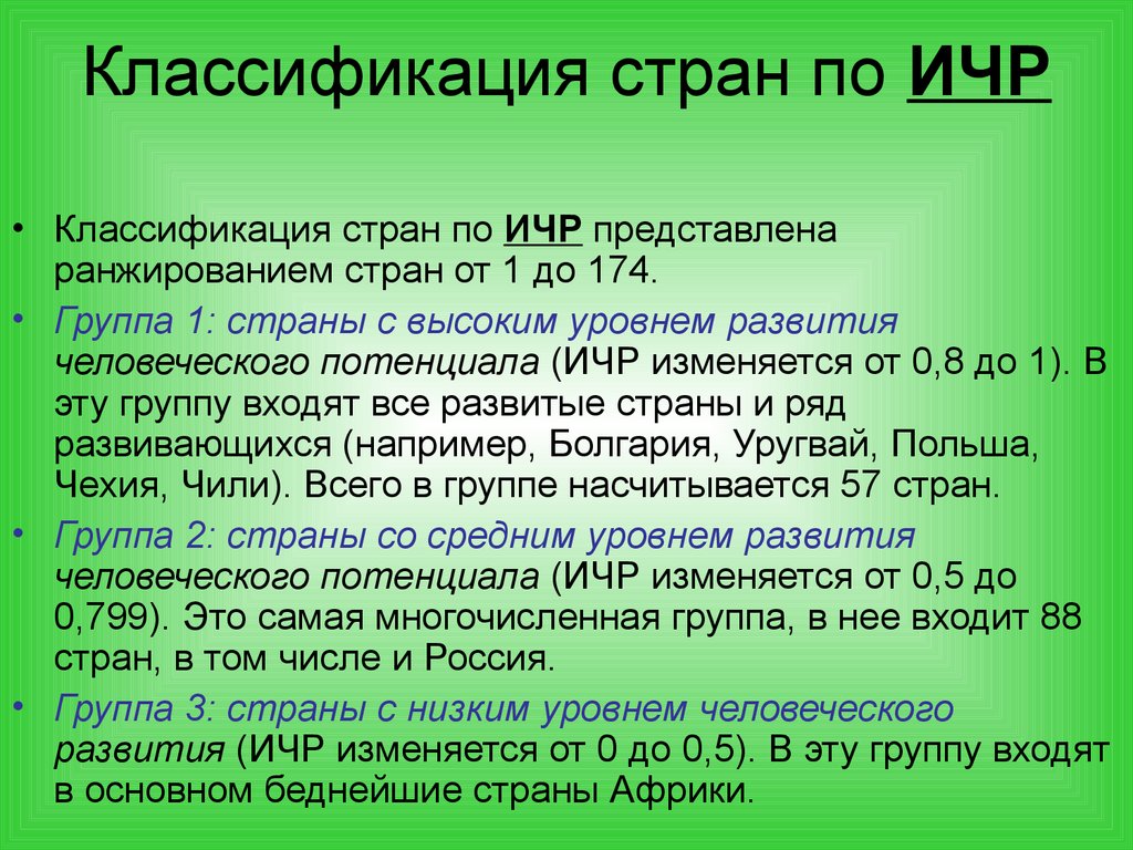 Группы стран. Классификация стран по ИЧР. Классификация стран по ИРЧП. Классификация стран по индексу человеческого развития. Индекс человеческого развития страны.