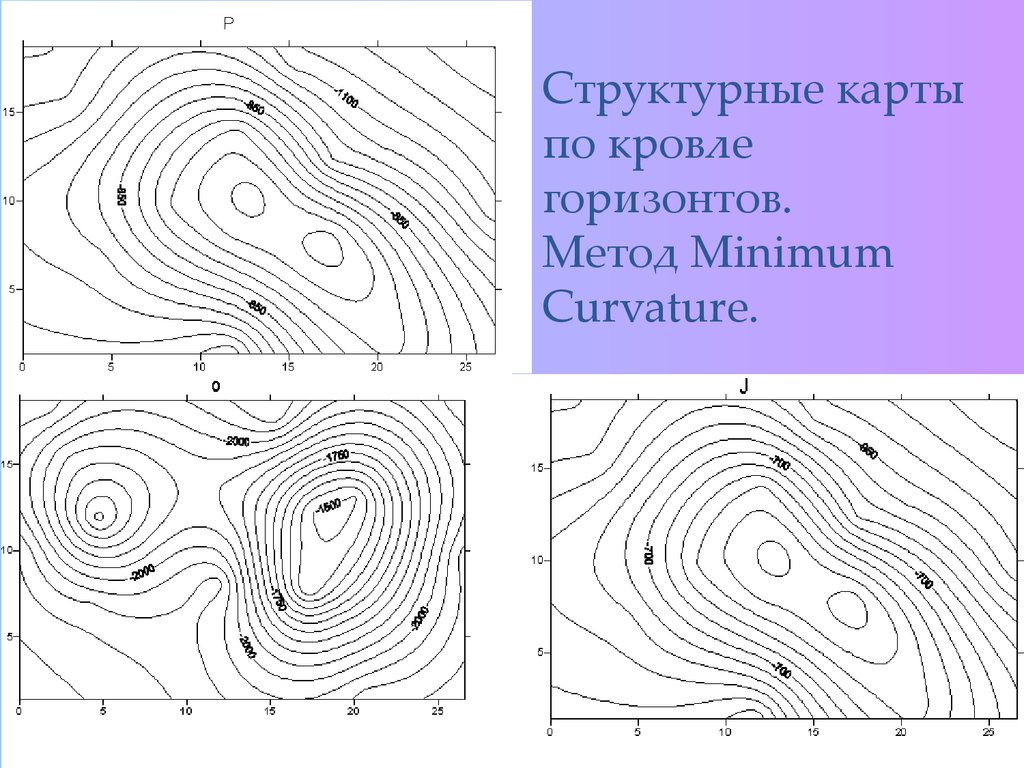 Структурная карта по кровле нижнепермских отложений