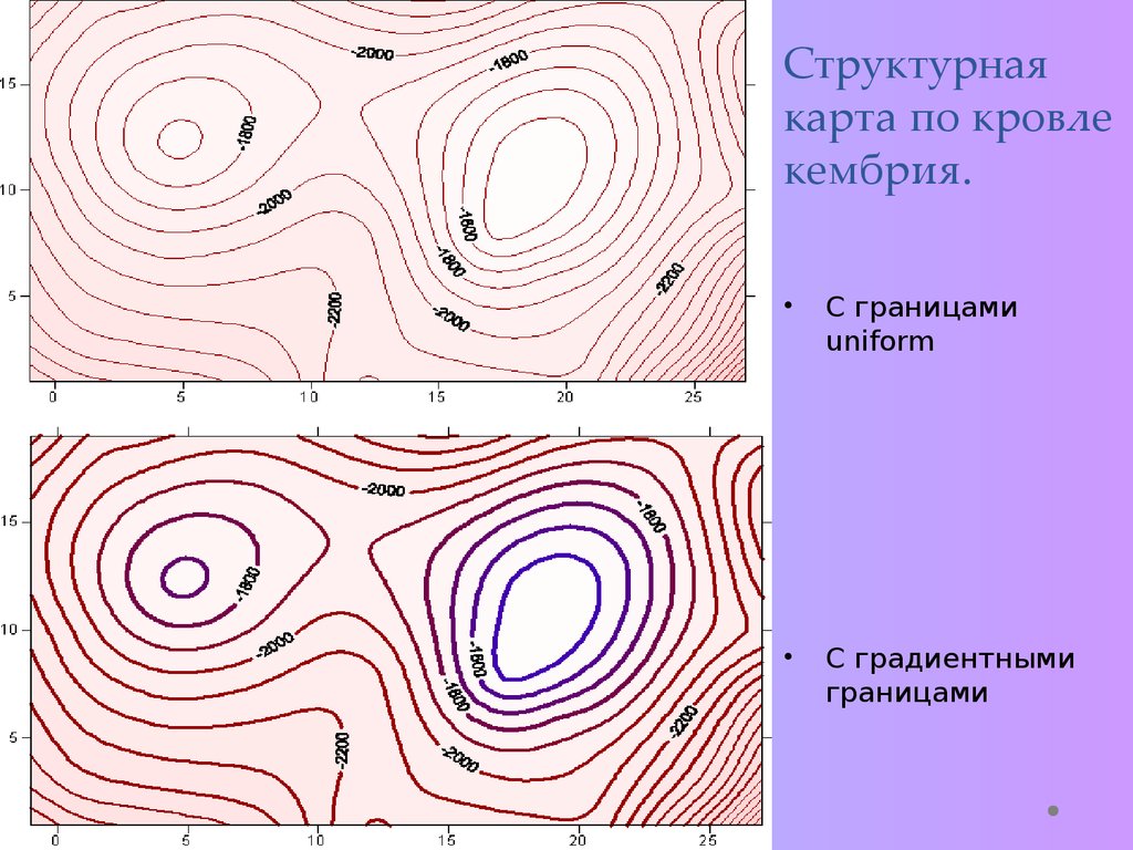 Структурная карта кровли пласта