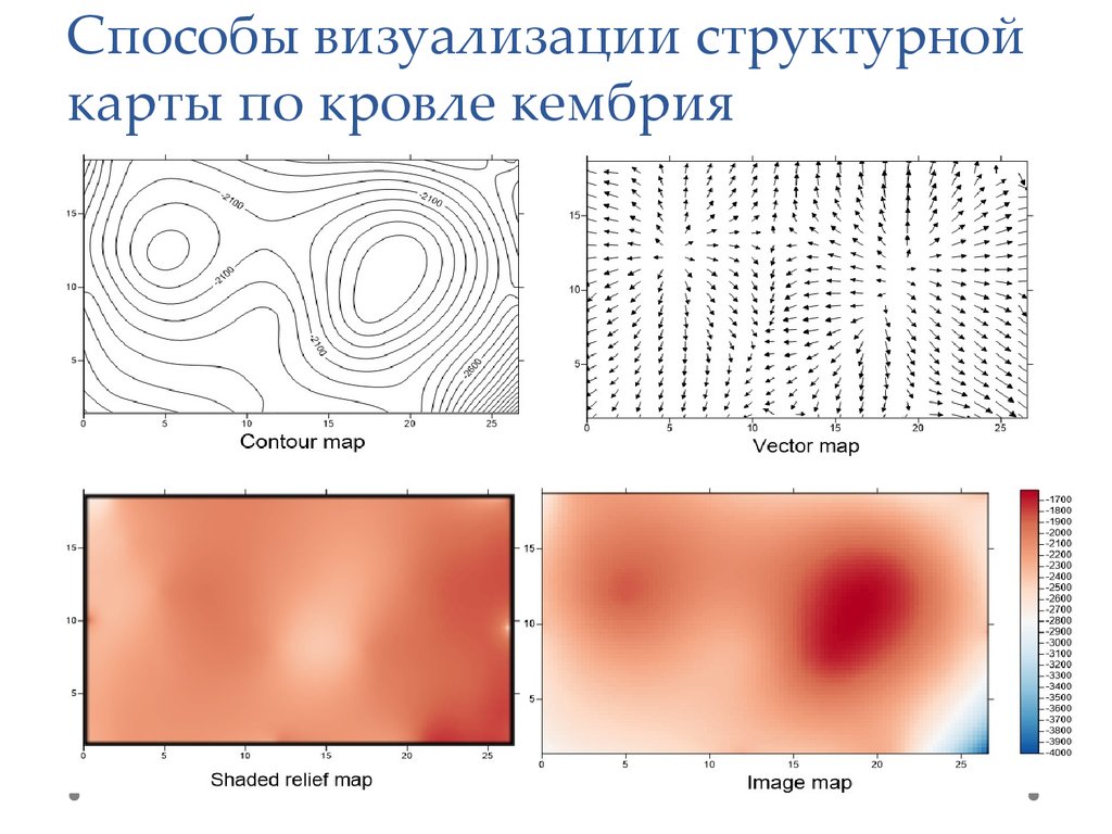 Структурная карта по кровле нижнепермских отложений