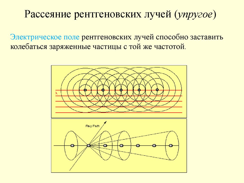 Что такое когерентное рассеяние рентгеновских лучей?. Рассеяние монохроматического рентгеновского излучения. Рассеяние рентгеновских лучей на поликристаллах. Упругое рассеяние рентгеновских лучей.