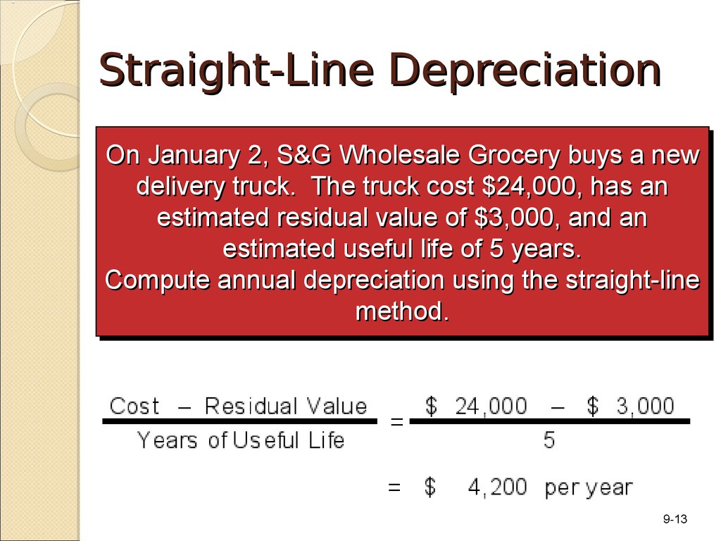 Straight-Line Depreciation