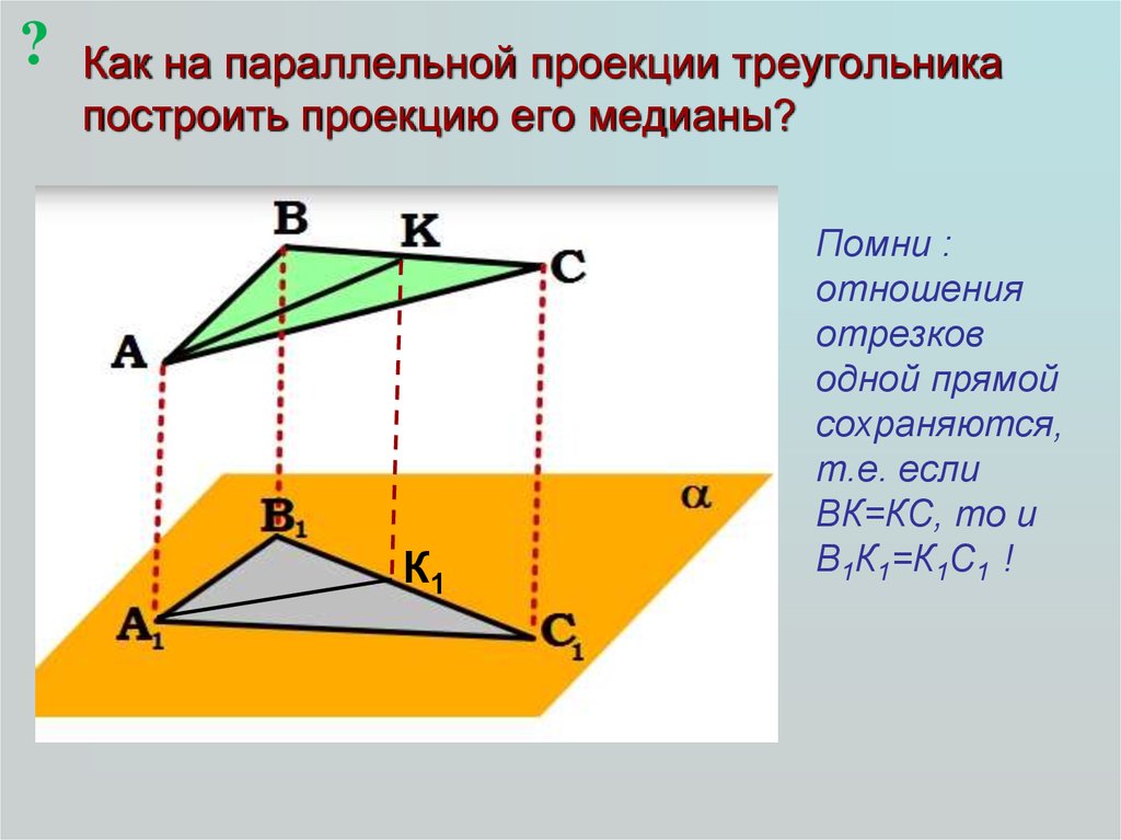 Плоскость данного треугольника. Параллельная проекция треугольника. Проекция тупоугольника. Параллельная проекция треугольника на плоскость. Параллельное проецирование треугольника.