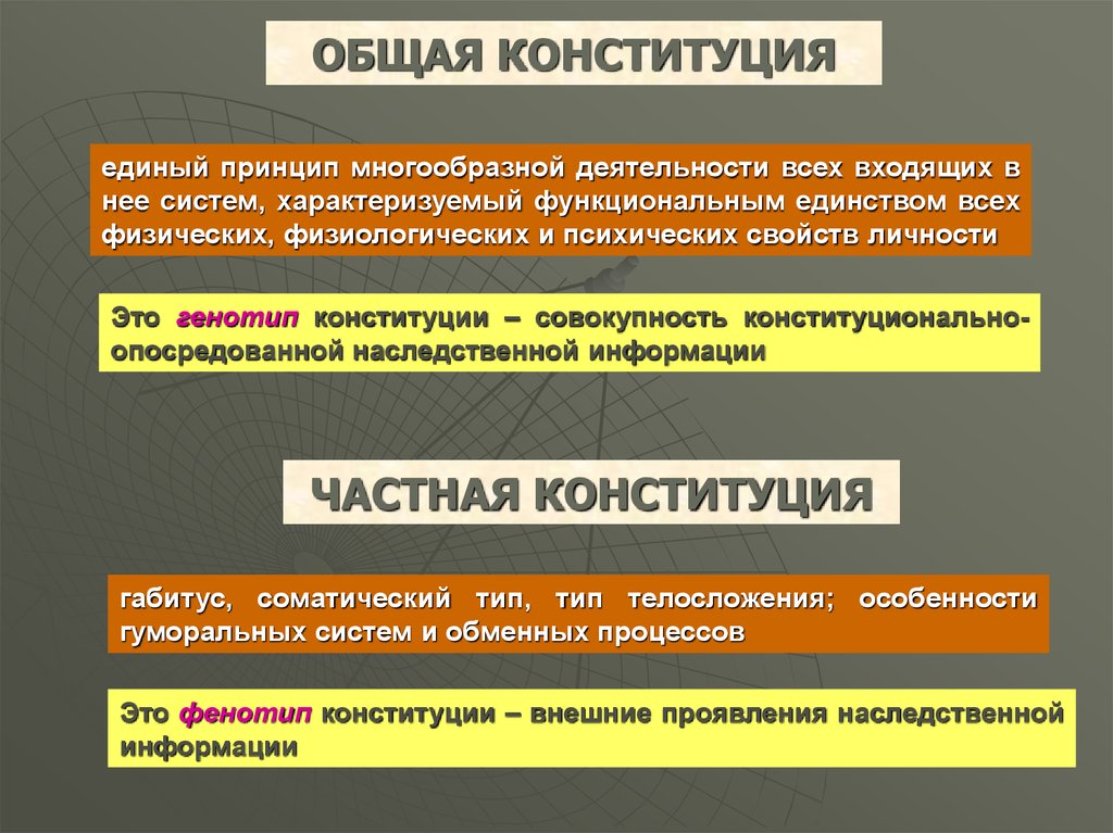 Конституция человека презентация