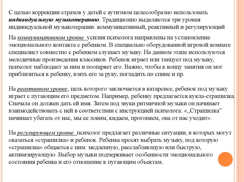 Коррекция страхов связанных с речевой патологией проект