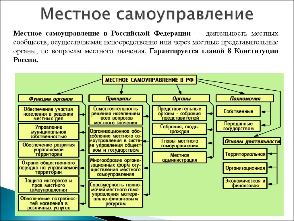 Местное самоуправление рф план егэ