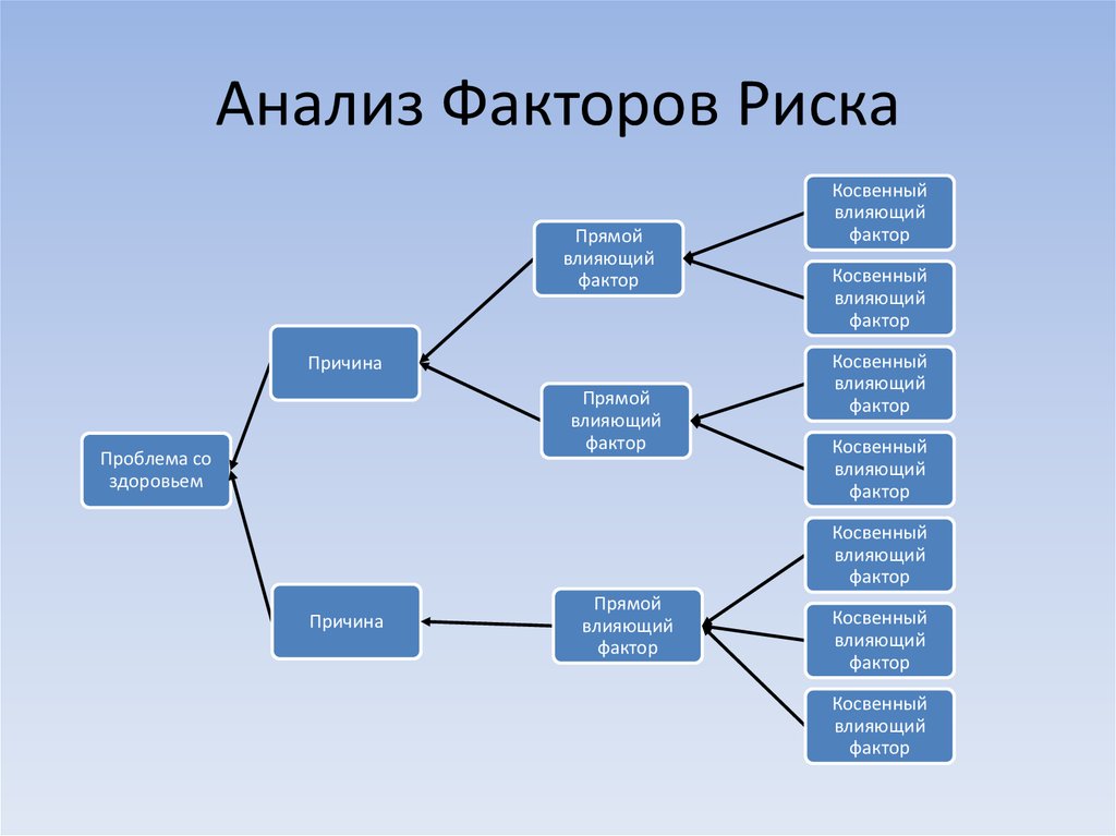 Анализ факторов риска проекта