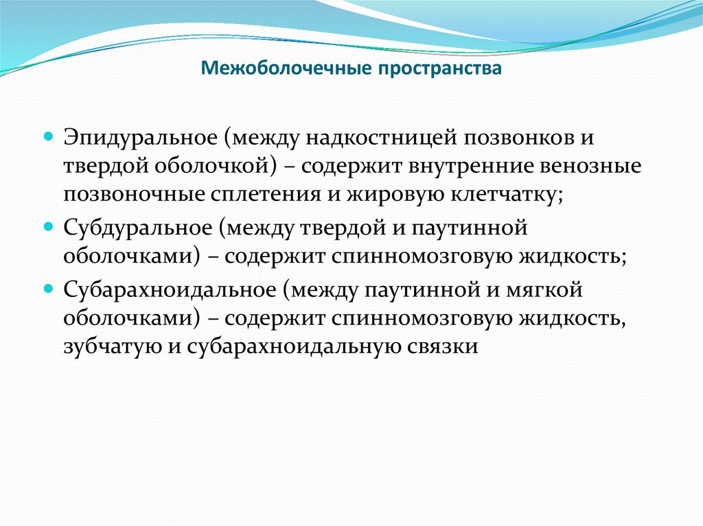 Пространство значения. Оболочки головного мозга и МЕЖОБОЛОЧЕЧНЫЕ пространства. МЕЖОБОЛОЧЕЧНЫЕ пространства и их содержимое.. МЕЖОБОЛОЧЕЧНЫЕ пространства головного мозга. Понятие межооболочных пространств.