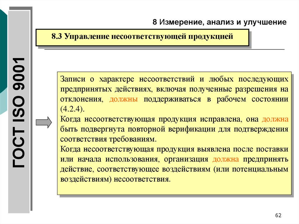 Соответствующее действие