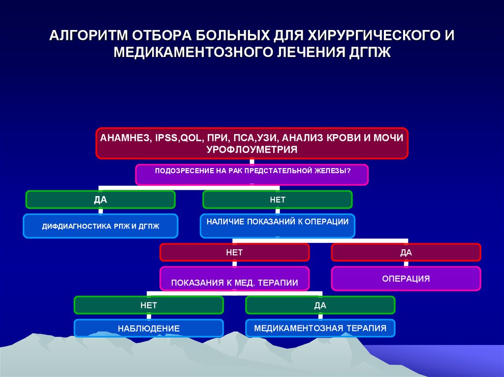 Составление плана немедикаментозного и медикаментозного лечения алгоритм