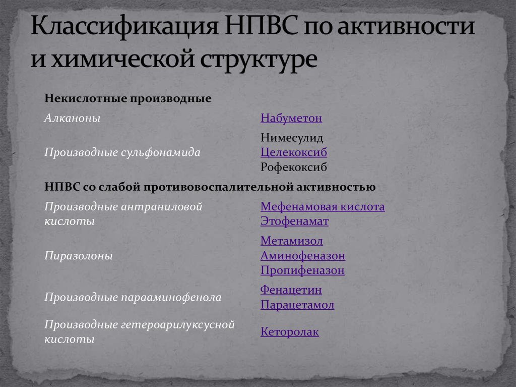 Группы противовоспалительных средств. Классификация НПВС по селективности. Нестероидные противовоспалительные средства НПВС классификация. Классификация НПВС по химической структуре. Классификация НПВС по активности и химической структуре.