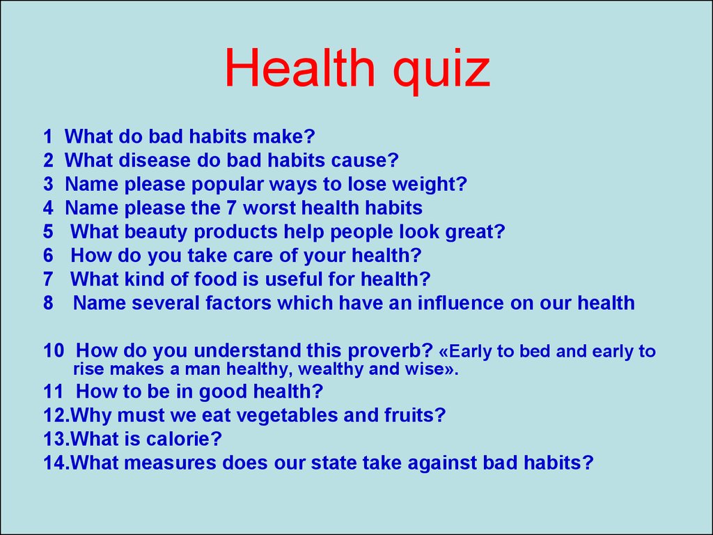 Health quiz