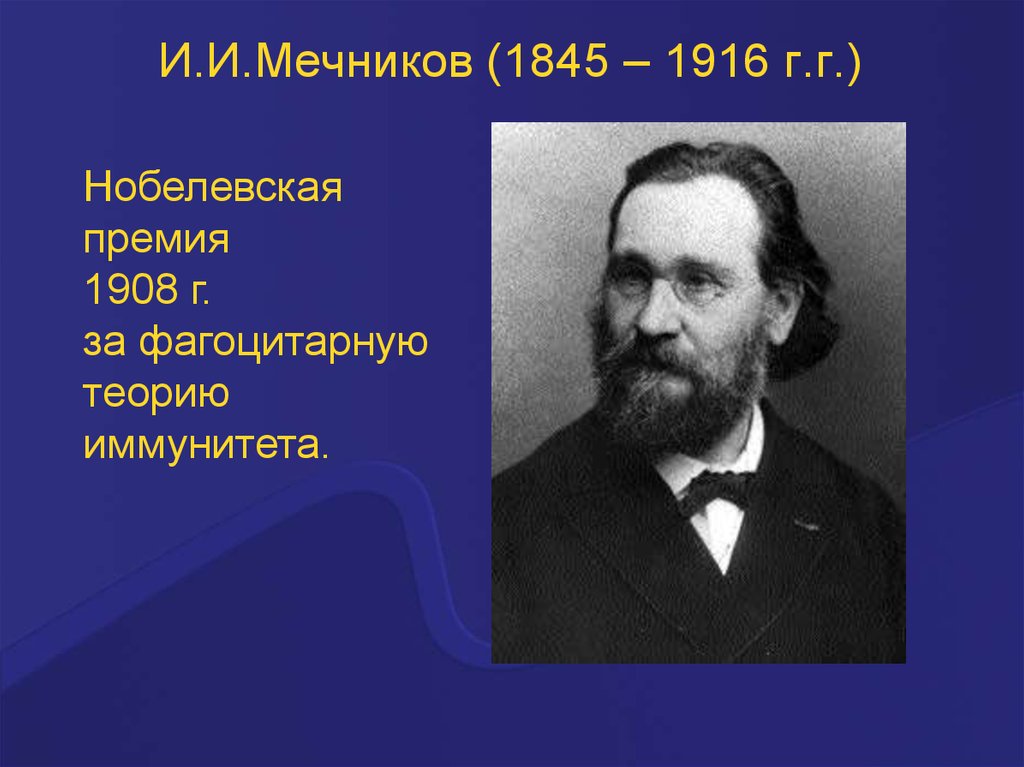 Мечников и.и. (1845-1916). Мечников. Мечников Нобелевская премия. Фото Мечников и.и. (1845-1916).