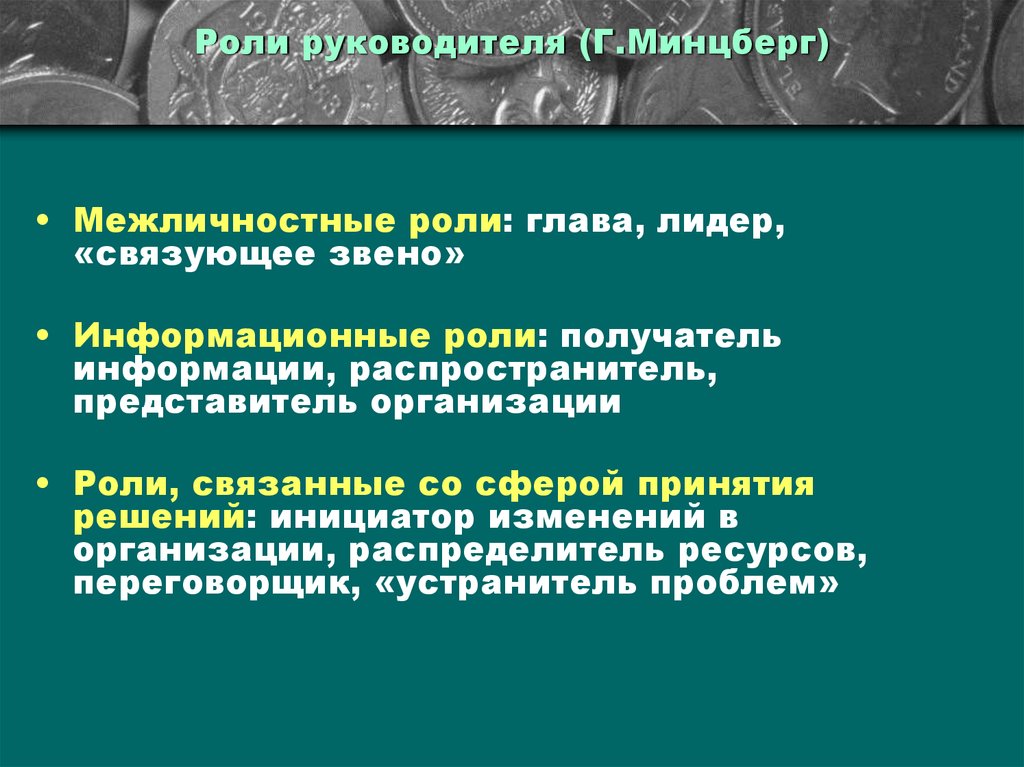 Межличностные роли связаны с. Роли руководителя по Минцбергу. Роли менеджера по Минцбергу. Сколько ролей Минцберга. Сколько ролей выделил г Минцберг.