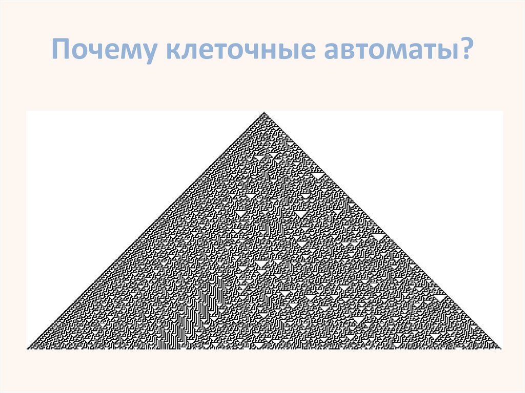 Почему клеточные автоматы?