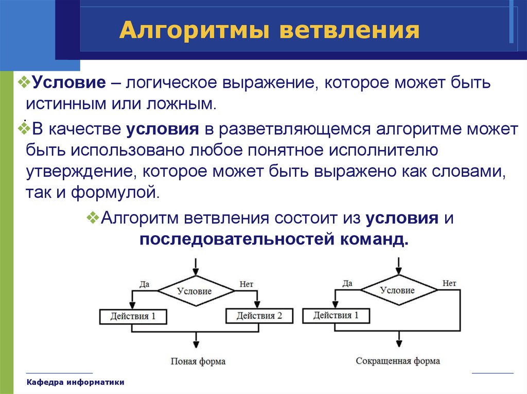 Простое условие пример