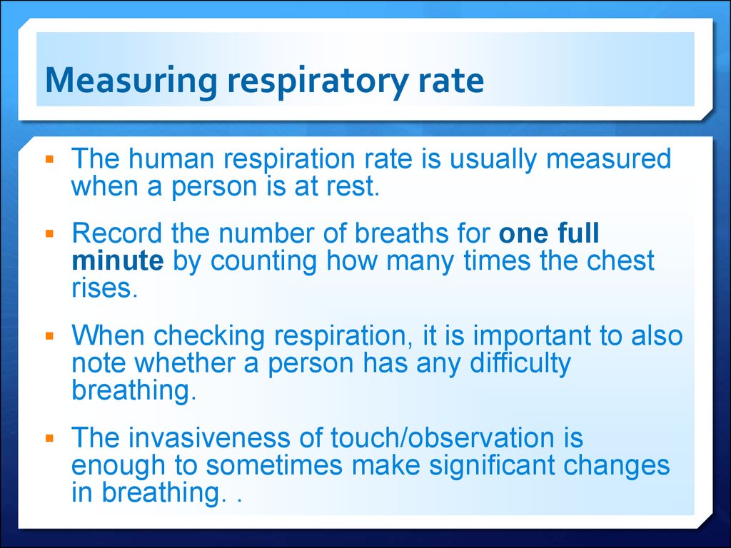 Measuring respiratory rate