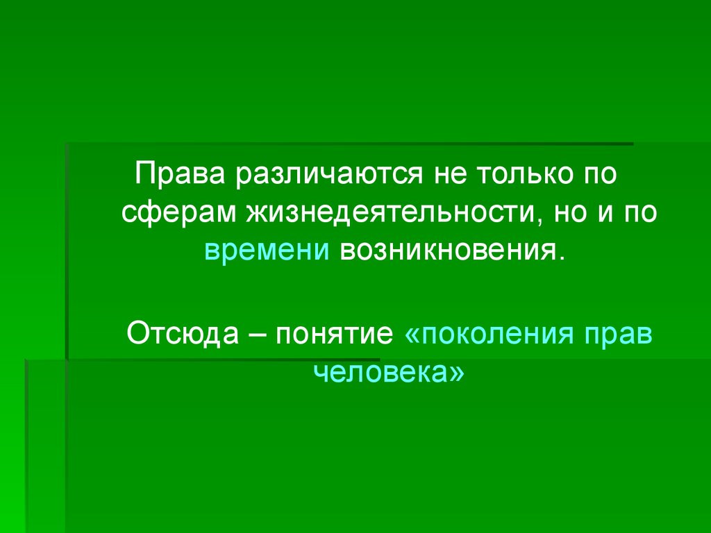 Классификация прав человека - презентация онлайн