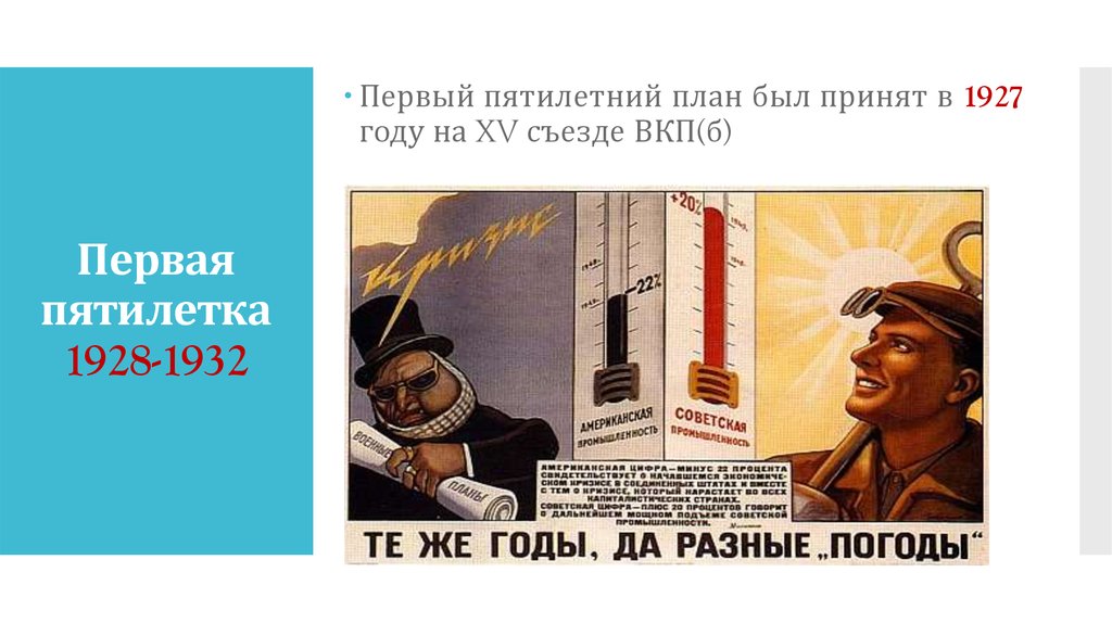 Первые пятилетние планы 1928 1942 гг