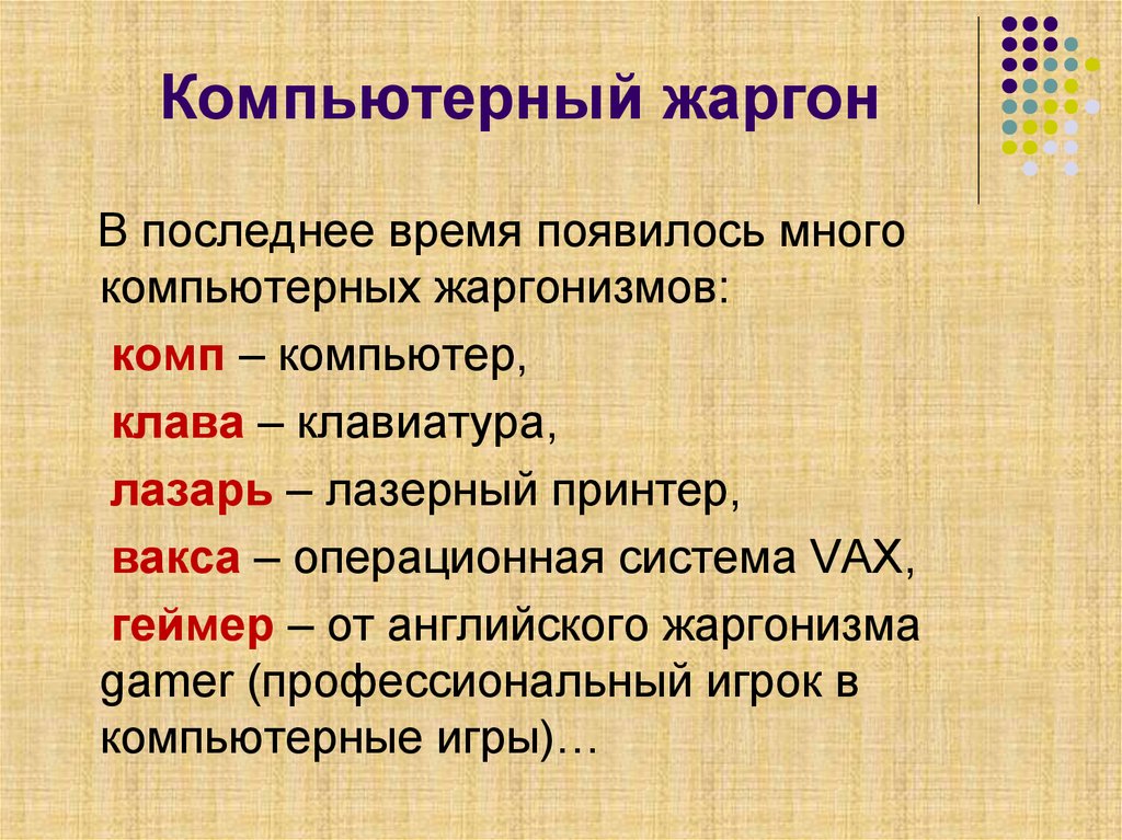 Презентация на тему молодежный сленг в русском языке