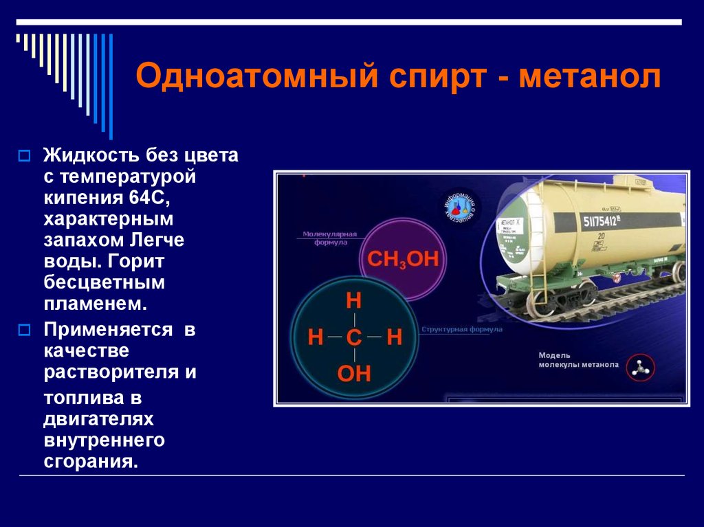 Презентация по теме метиловый спирт