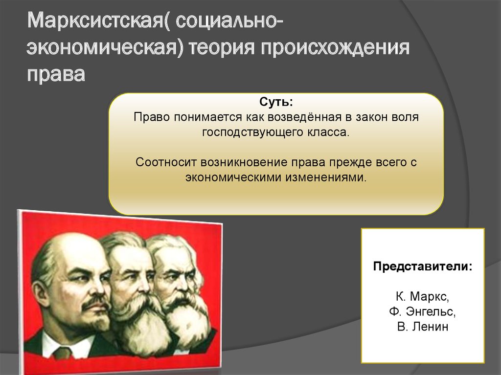 Марксизм суть учения. Классовая Марксистская теория происхождения государства.