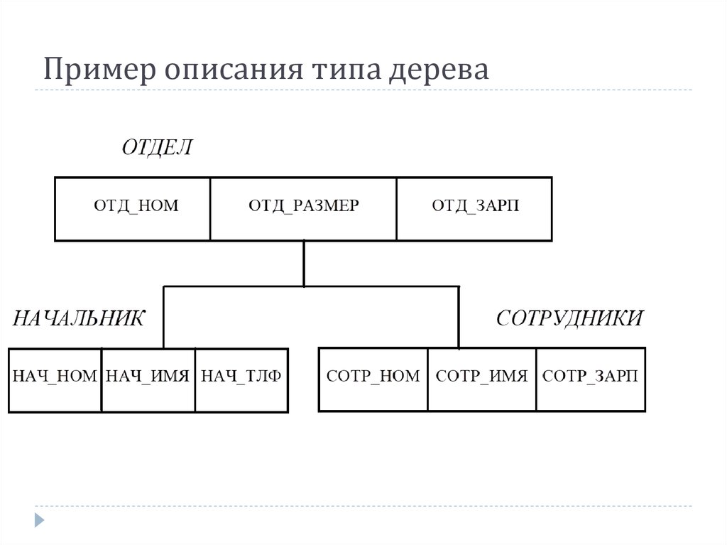 Виды описания примеры. Дерево Тип данных. Типология моделей базы данных. Типология моделей представления информации. Раздел описания типов схема.