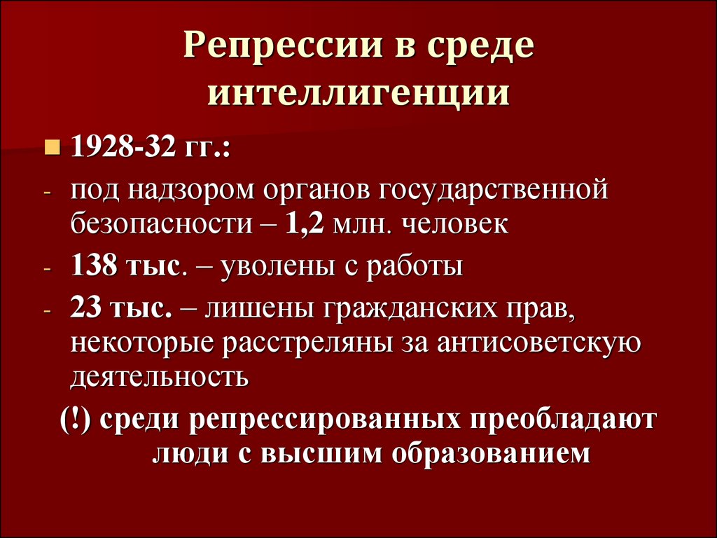 Политические репрессии 30 х годов презентация