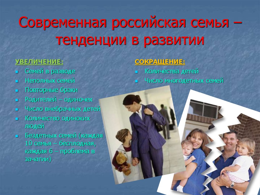Современная российская семья – тенденции в развитии