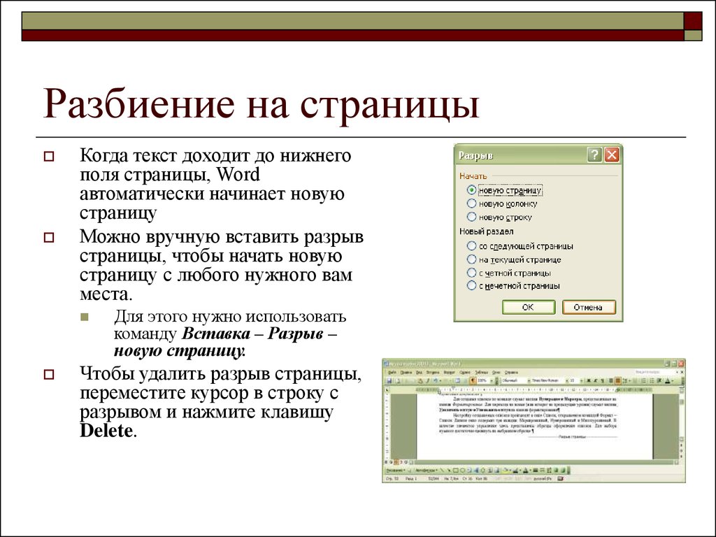 Следующее разбиение. Разбиение текста на страницы. Разбиение на страницы что это. Разбиение документа на странице. Разбиение сайта на страницы.