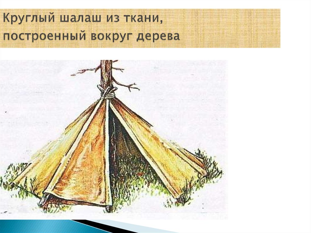 Нарисуйте в тетради схему устройства простейшего шалаша который можно соорудить используя жерди