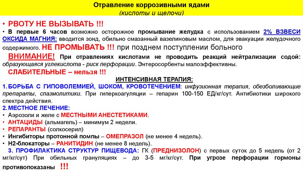 Отравление кислотами презентация